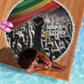 African-American History Month Beach Blanket Black Power Hand Make His-Herstories