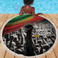 African-American History Month Beach Blanket Black Power Hand Make His-Herstories