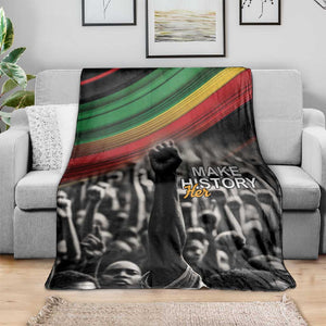 African-American History Month Blanket Black Power Hand Make His-Herstories