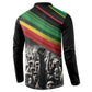 African-American History Month Button Sweatshirt Black Power Hand Make His-Herstories