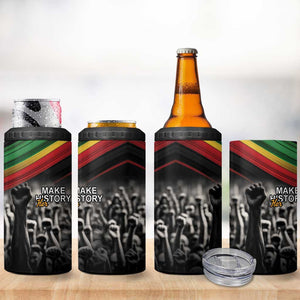 African-American History Month 4 in 1 Can Cooler Tumbler Black Power Hand Make His-Herstories