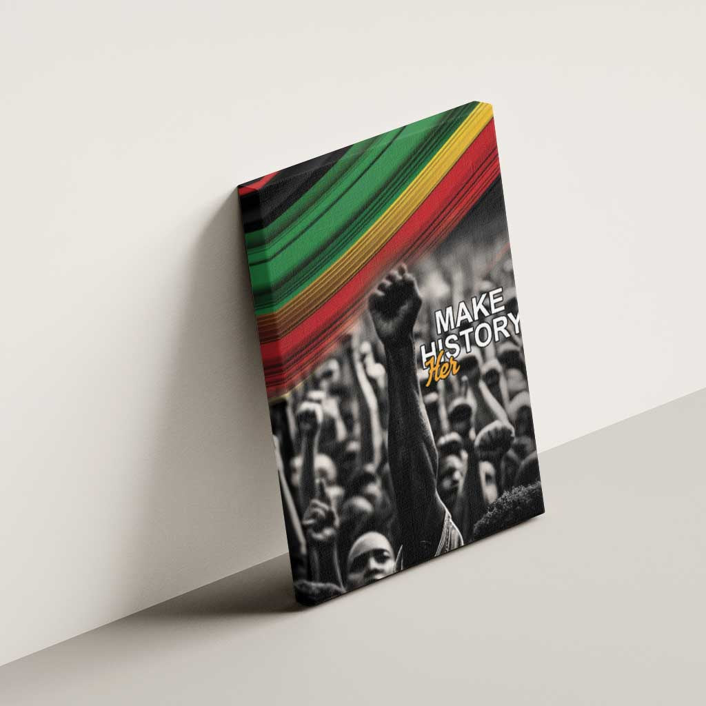 African-American History Month Canvas Wall Art Black Power Hand Make His-Herstories