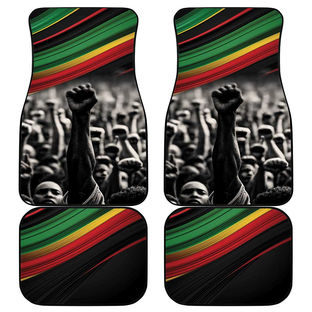 African-American History Month Car Mats Black Power Hand Make His-Herstories