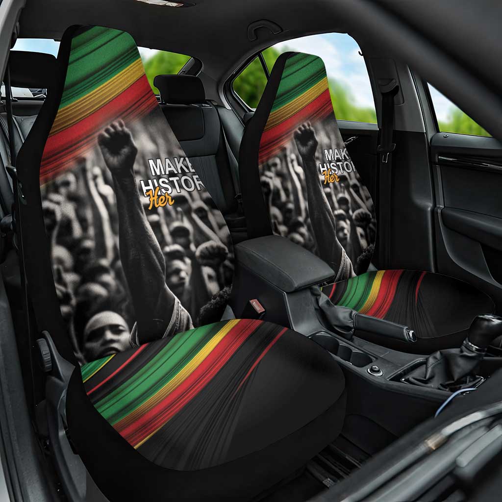 African-American History Month Car Seat Cover Black Power Hand Make His-Herstories