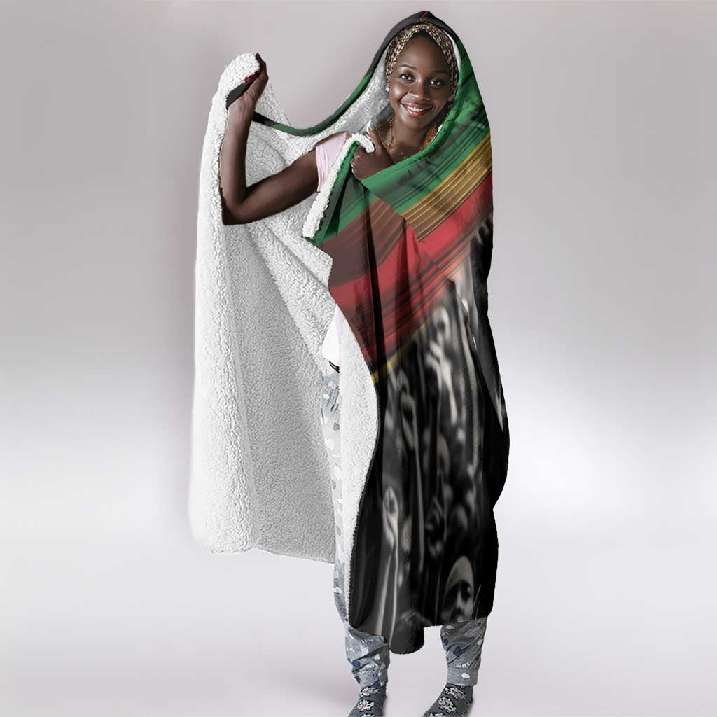 African-American History Month Hooded Blanket Black Power Hand Make His-Herstories