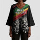 African-American History Month Kimono Sleeve Blouse Black Power Hand Make His-Herstories