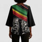 African-American History Month Kimono Sleeve Blouse Black Power Hand Make His-Herstories