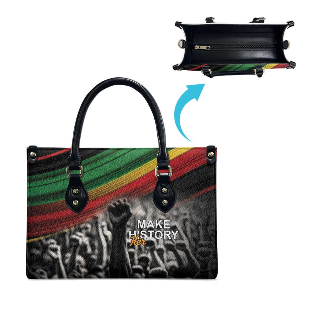 African-American History Month Leather Bag Black Power Hand Make His-Herstories