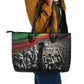 African-American History Month Leather Tote Bag Black Power Hand Make His-Herstories