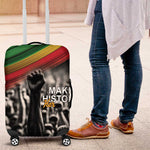 African-American History Month Luggage Cover Black Power Hand Make His-Herstories