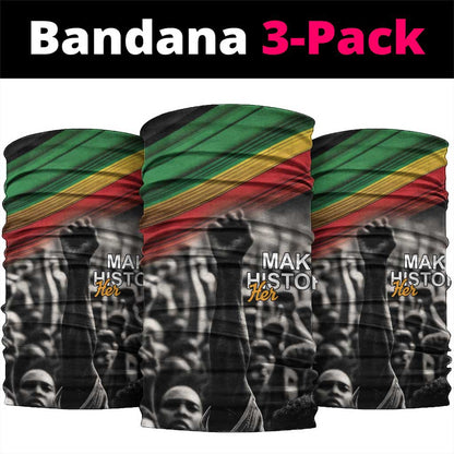 African-American History Month Neck Gaiter Black Power Hand Make His-Herstories LT9