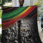 African-American History Month Quilt Black Power Hand Make His-Herstories