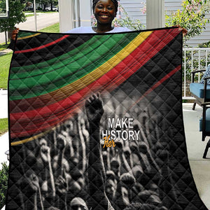 African-American History Month Quilt Black Power Hand Make His-Herstories