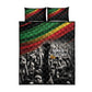 African-American History Month Quilt Bed Set Black Power Hand Make His-Herstories
