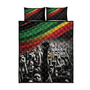 African-American History Month Quilt Bed Set Black Power Hand Make His-Herstories