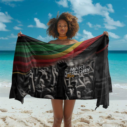 African-American History Month Sarong Black Power Hand Make His-Herstories