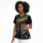 African-American History Month Scrub Top Black Power Hand Make His-Herstories