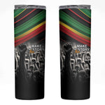 African-American History Month Skinny Tumbler Black Power Hand Make His-Herstories