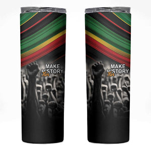 African-American History Month Skinny Tumbler Black Power Hand Make His-Herstories