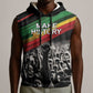 African-American History Month Sleeveless Hoodie Black Power Hand Make His-Herstories - African Pride