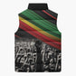 African-American History Month Sleeveless Puffer Jacket Black Power Hand Make His-Herstories
