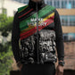 African-American History Month Sleeveless Puffer Jacket Black Power Hand Make His-Herstories