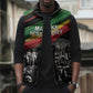 African-American History Month Sleeveless Puffer Jacket Black Power Hand Make His-Herstories
