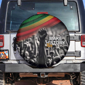 African-American History Month Spare Tire Cover Black Power Hand Make His-Herstories