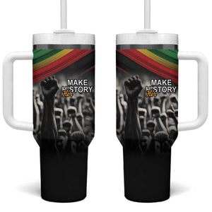 African-American History Month Tumbler With Handle Black Power Hand Make His-Herstories