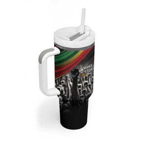 African-American History Month Tumbler With Handle Black Power Hand Make His-Herstories