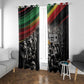 African-American History Month Window Curtain Black Power Hand Make His-Herstories