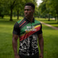 African-American History Month Zipper Polo Shirt Black Power Hand Make His-Herstories