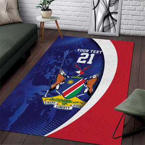 Custom Cricket African Namibia Area Rug Coat of arms Namibian Pattern - African Pride