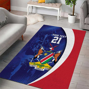 Custom Cricket African Namibia Area Rug Coat of arms Namibian Pattern - African Pride