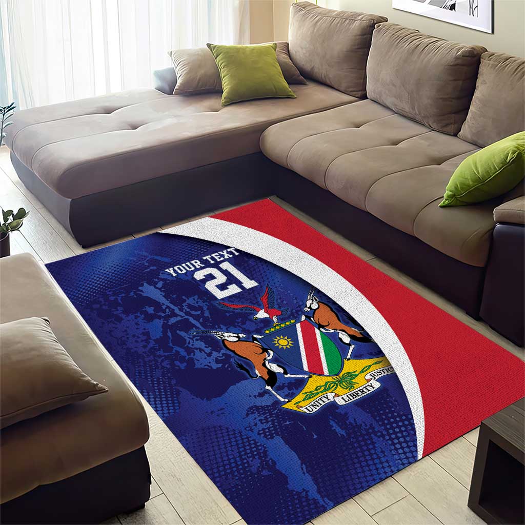 Custom Cricket African Namibia Area Rug Coat of arms Namibian Pattern - African Pride
