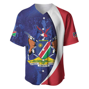 Custom Cricket African Namibia Baseball Jersey Coat of arms Namibian Pattern - African Pride