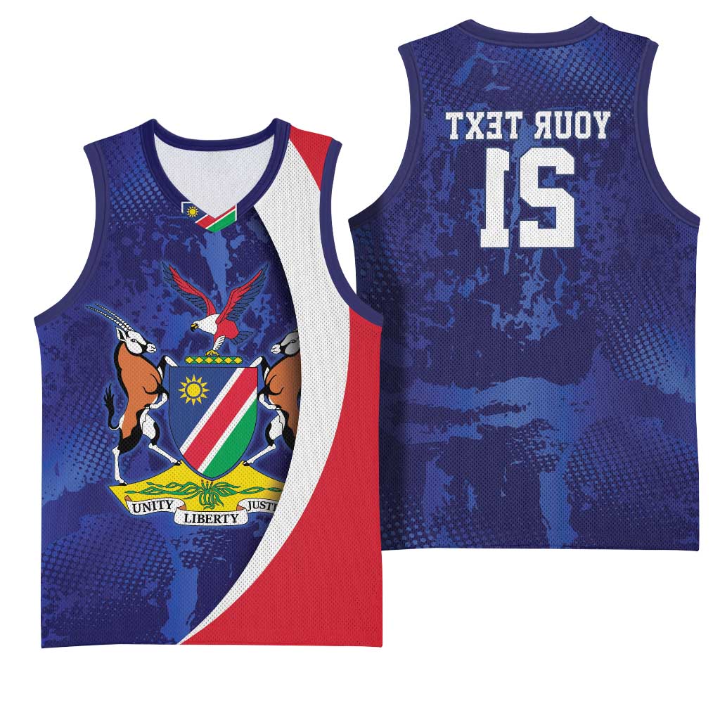 Custom Cricket African Namibia Basketball Jersey Coat of arms Namibian Pattern - African Pride
