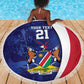 Custom Cricket African Namibia Beach Blanket Coat of arms Namibian Pattern - African Pride