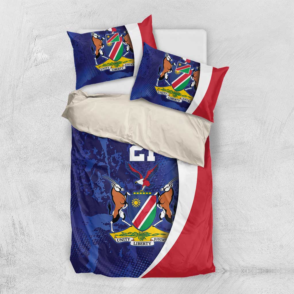 Custom Cricket African Namibia Bedding Set Coat of arms Namibian Pattern - African Pride