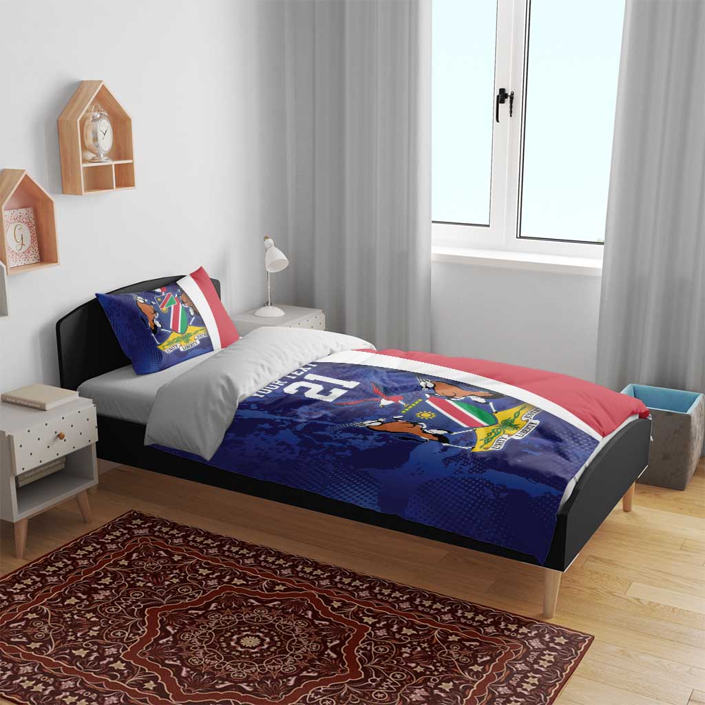 Custom Cricket African Namibia Bedding Set Coat of arms Namibian Pattern - African Pride
