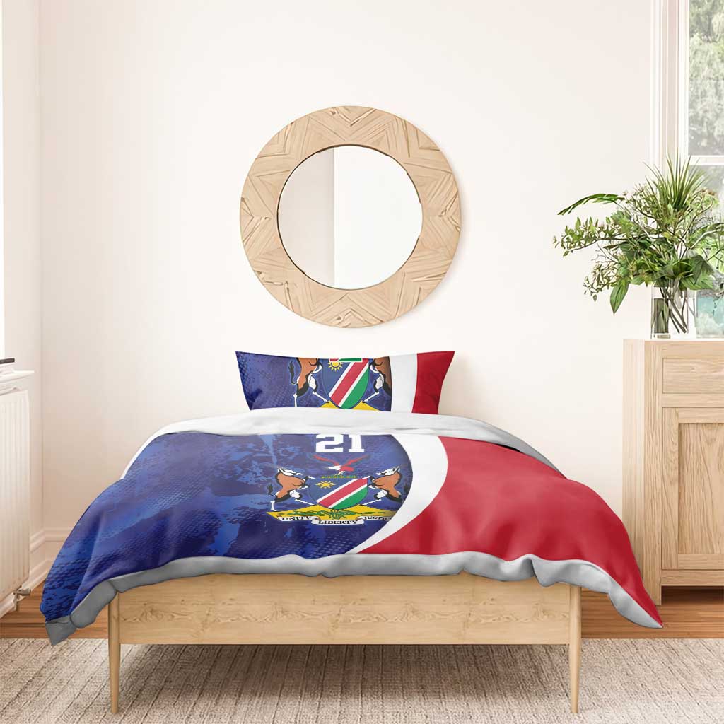 Custom Cricket African Namibia Bedding Set Coat of arms Namibian Pattern - African Pride