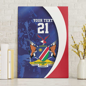 Custom Cricket African Namibia Canvas Wall Art Coat of arms Namibian Pattern - African Pride