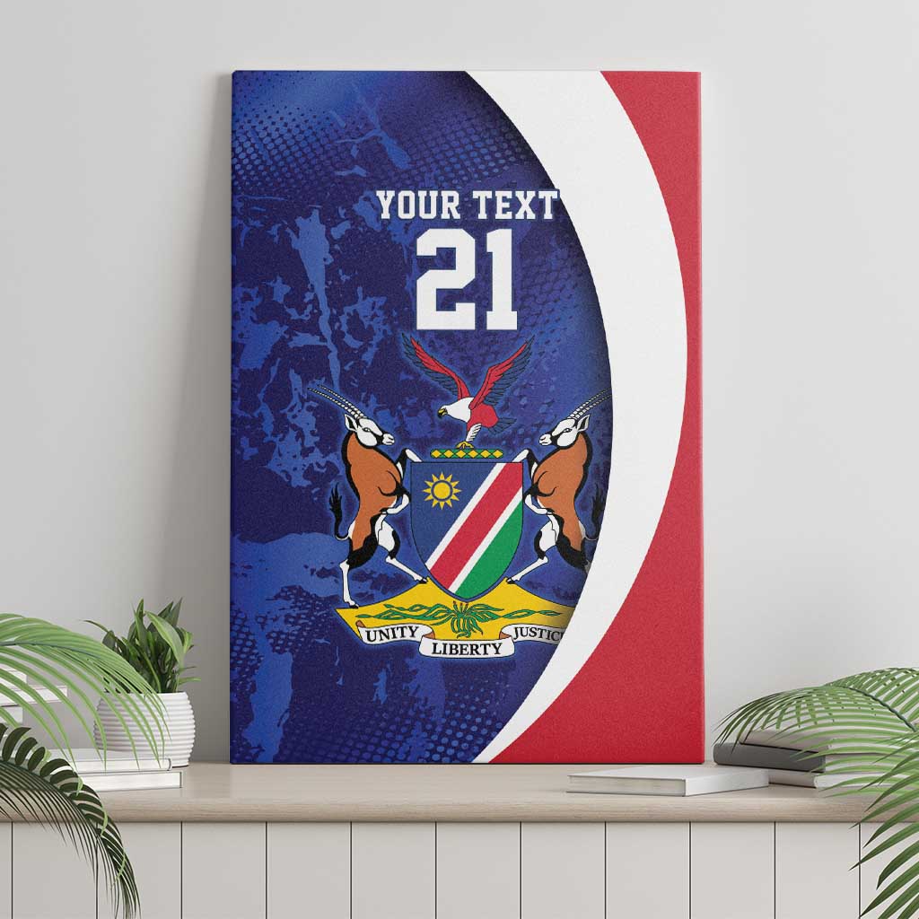 Custom Cricket African Namibia Canvas Wall Art Coat of arms Namibian Pattern - African Pride