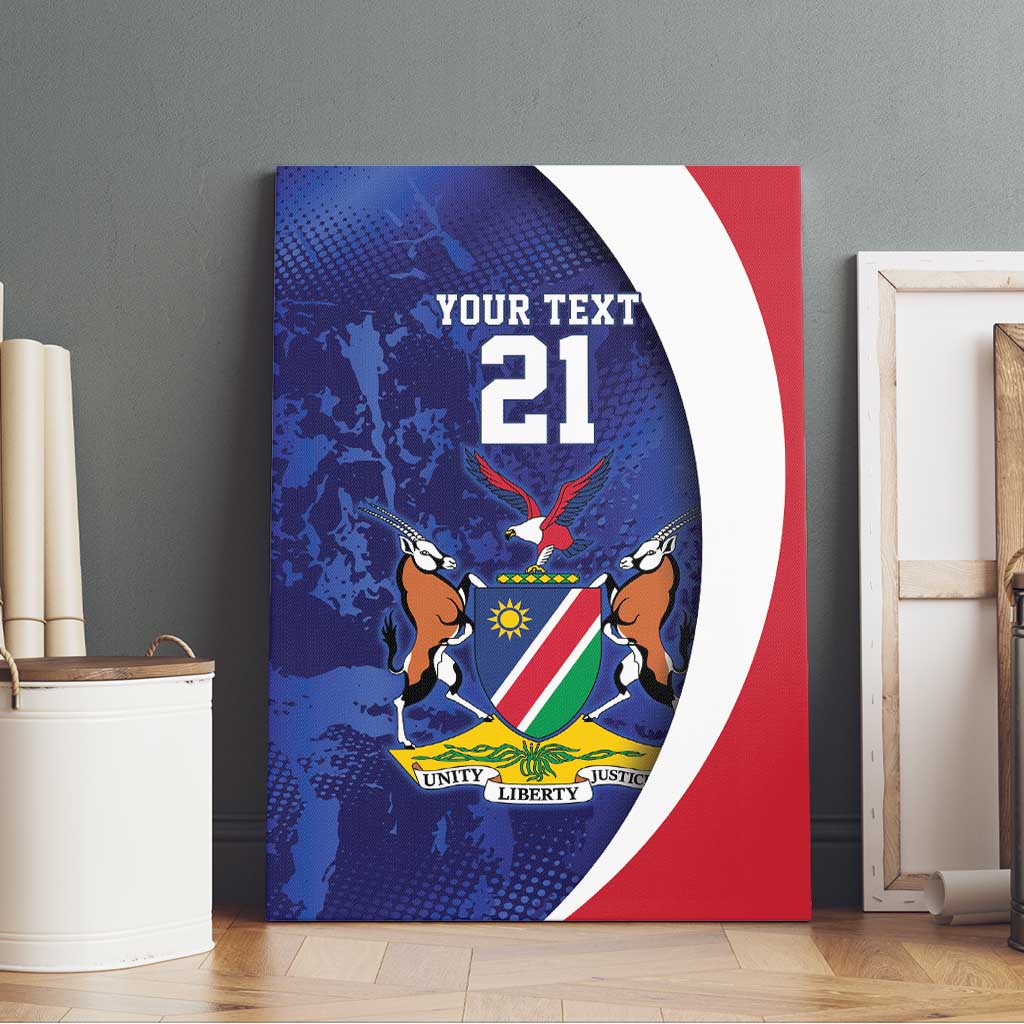Custom Cricket African Namibia Canvas Wall Art Coat of arms Namibian Pattern - African Pride