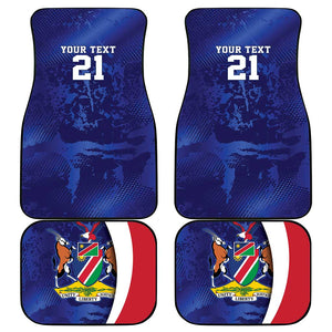 Custom Cricket African Namibia Car Mats Coat of arms Namibian Pattern - African Pride