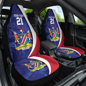 Custom Cricket African Namibia Car Seat Cover Coat of arms Namibian Pattern - African Pride