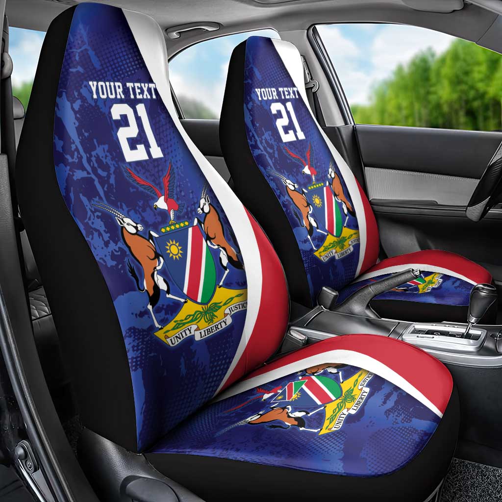 Custom Cricket African Namibia Car Seat Cover Coat of arms Namibian Pattern - African Pride