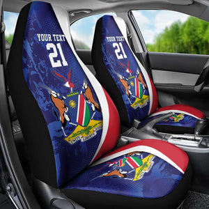 Custom Cricket African Namibia Car Seat Cover Coat of arms Namibian Pattern - African Pride