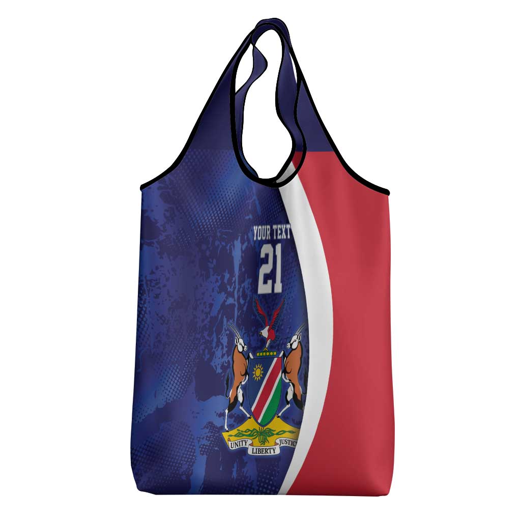 Custom Cricket African Namibia Grocery Bag Coat of arms Namibian Pattern - African Pride