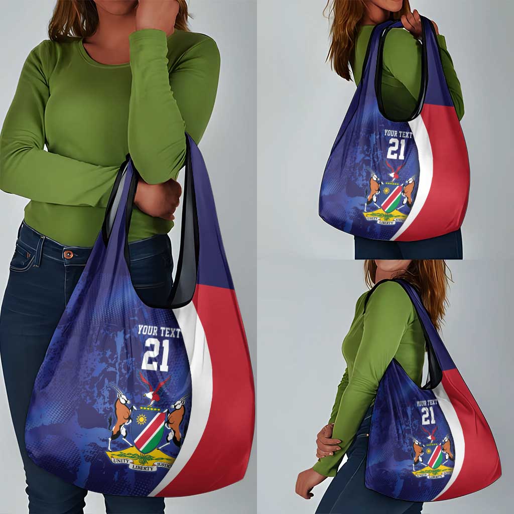 Custom Cricket African Namibia Grocery Bag Coat of arms Namibian Pattern - African Pride